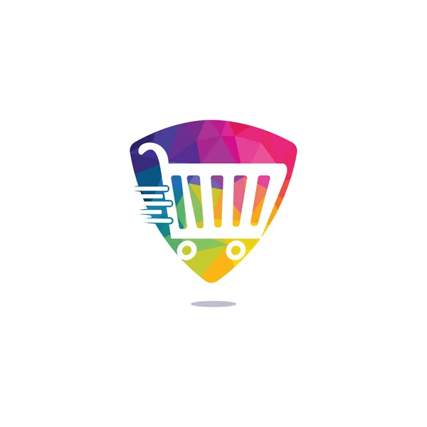 Diseño Del Logotipo Del Vector Del Carrito Compras Diseño Del — Archivo Imágenes Vectoriales