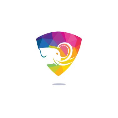Fil vektör logo tasarımı. Yaratıcı fil soyut logo tasarımı.