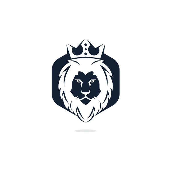 Design Vetor Logotipo Cabeça Leão Leão Rei Cabeça Sinal Conceito — Vetor de Stock