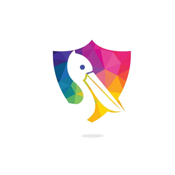 Pelican Vektor Logo Design Vektor Illustration Emblem Pelican Animal Ikon — Stock vektor