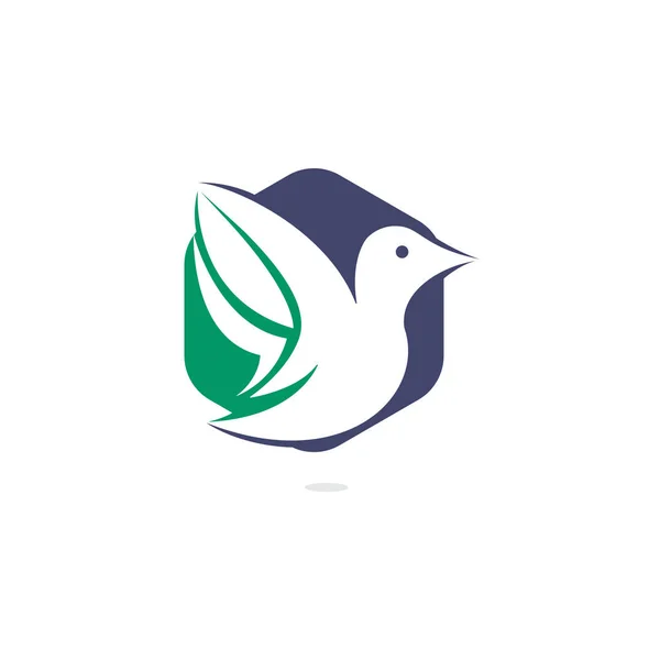 Madárvektor Logo Tervezés Kreatív Madárvektor Logó Tervezősablon — Stock Vector