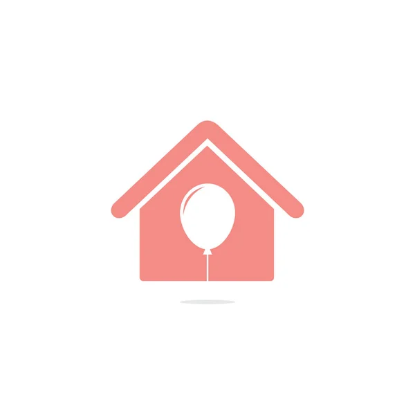 Balonu Logo Tasarımı Mutluluk Logo Türü Kavramı Kutlama Hava Balonu — Stok Vektör