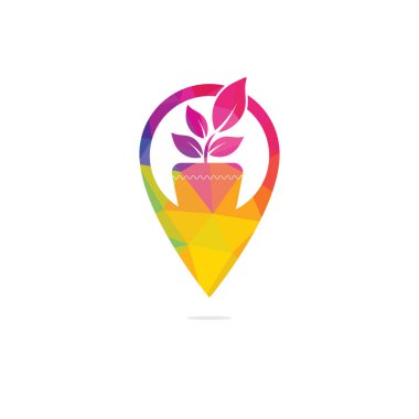 GPS bahçe vektör logosu tasarımı. GPS simgesi. Navigasyon vektör logosu. Navigasyon vektör simgesi.