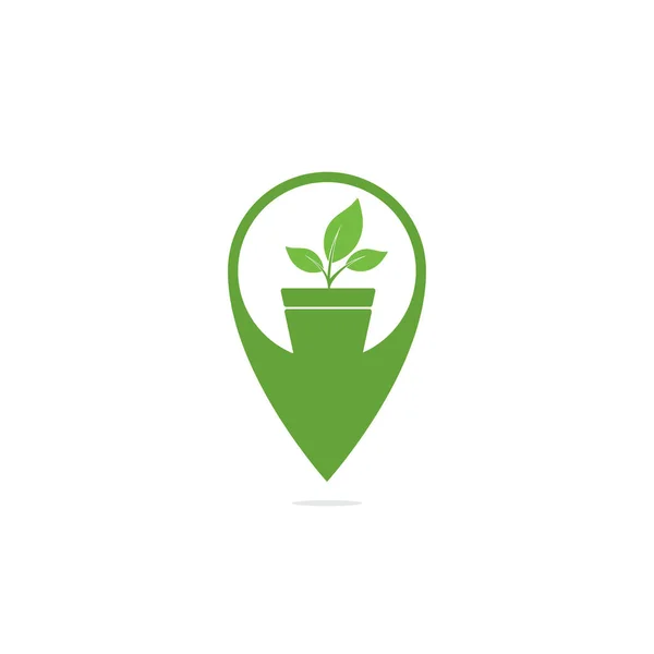 Σχεδιασμός Λογότυπου Gps Garden Εικονίδιο Gps Λογότυπο Διανύσματος Πλοήγησης Εικονίδιο — Διανυσματικό Αρχείο