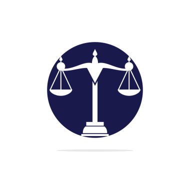 Hukuk ve Avukat Logosu Tasarımı. Hukuk firması ve ofis vektör logosu tasarımı.