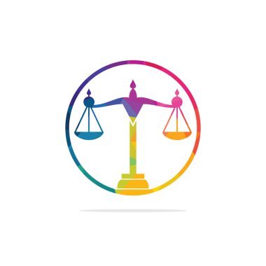 Hukuk ve Avukat Logosu Tasarımı. Hukuk firması ve ofis vektör logosu tasarımı.