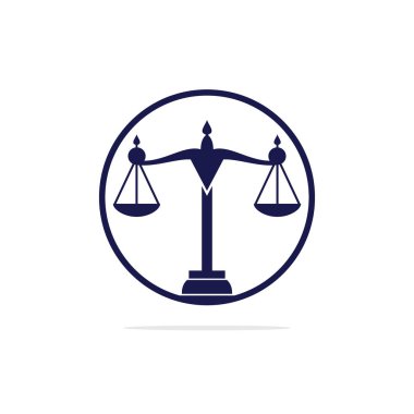 Hukuk ve Avukat Logosu Tasarımı. Hukuk firması ve ofis vektör logosu tasarımı.