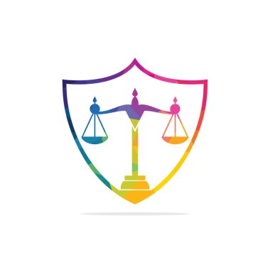 Hukuk ve Avukat Logosu Tasarımı. Hukuk firması ve ofis vektör logosu tasarımı.