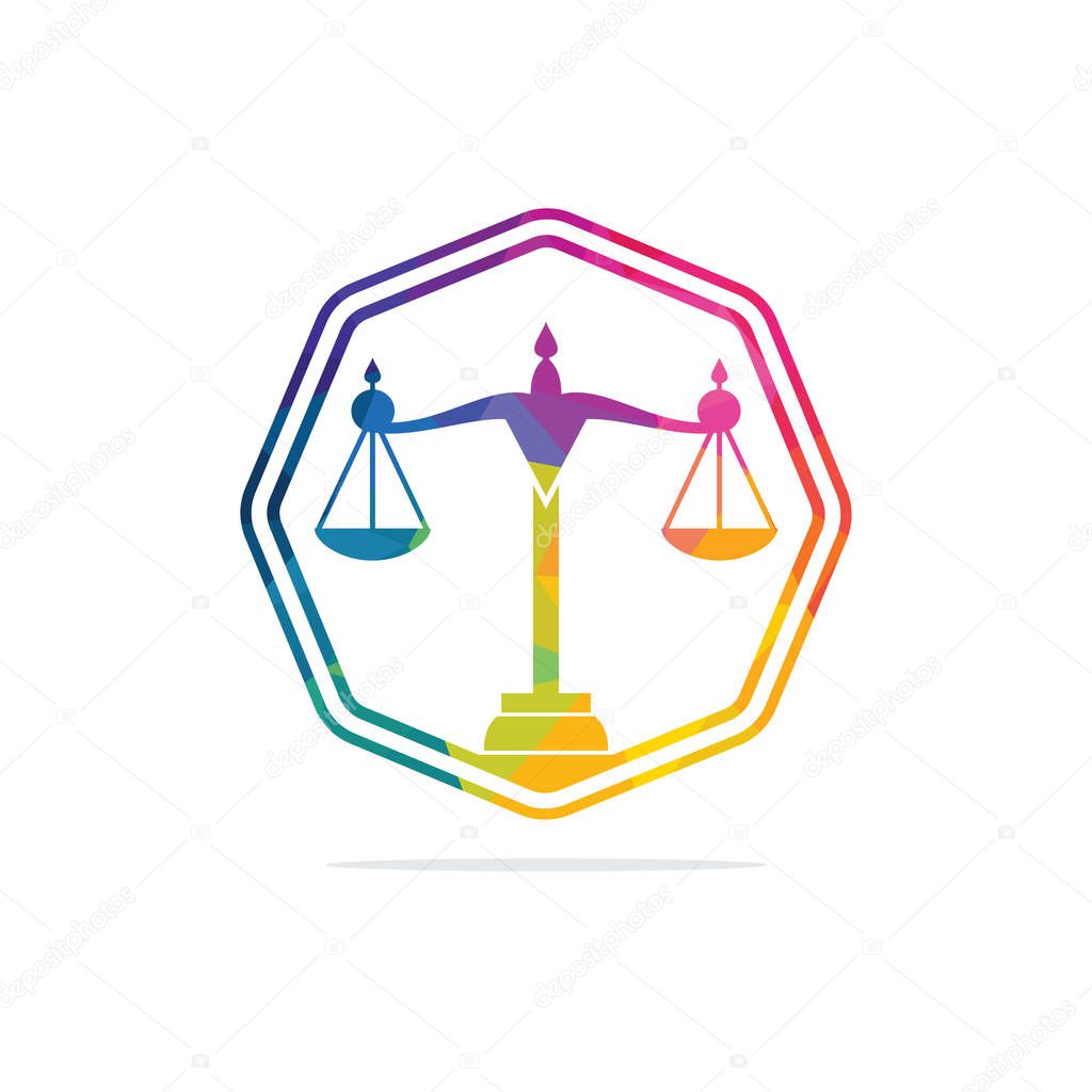 Law and Attorney Logo Design. Law firm and office vector logo design.