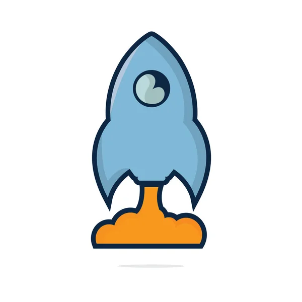 Дизайн Логотипу Ракетного Вектора Запуск Ракетного Космічного Корабля Абстрактний Векторний — стоковий вектор