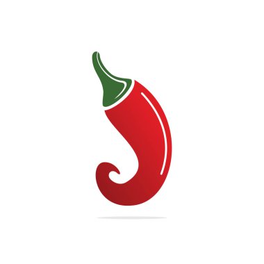 Chili hot and spicy food vector logo design inspiration. Chili pepper icon vector logo template.  clipart