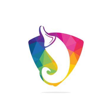 Chili sıcak ve baharatlı yemek vektör logosu tasarımı ilham verici. Chili Pepper simge vektör logo şablonu. 