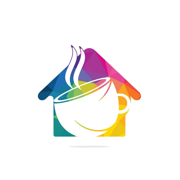 Kahve Evi Logosu Tasarımı Kahve Dükkanı Logosu Tasarım Şablonu Vektörü — Stok Vektör