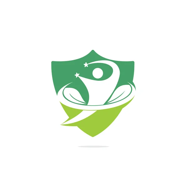 Diseño Logotipo Personas Saludables Icono Logotipo Vida Humana Personas Abstractas — Vector de stock