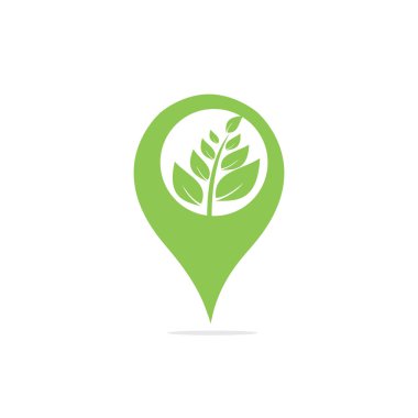 GPS bahçe vektör logosu tasarımı. GPS simgesi. Navigasyon vektör logosu. Navigasyon vektör simgesi.