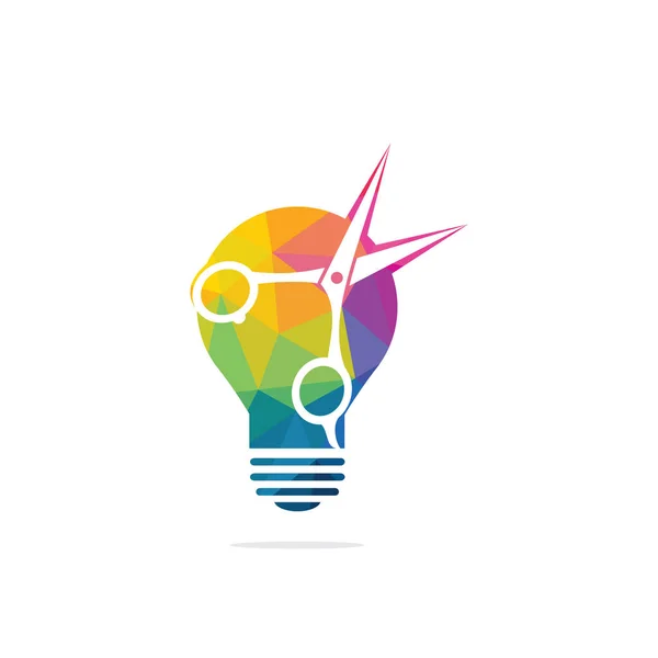 Barbeiro Idea Logotipo Projeta Vetor Corte Cabelo Inspiração Logotipo Modelo — Vetor de Stock