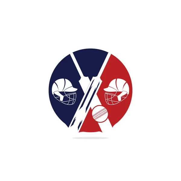 Σχεδιασμός Λογότυπου Ομάδας Κρίκετ Λογότυπο Πρωταθλήματος Κρίκετ Μοντέρνο Αθλητικό Έμβλημα — Διανυσματικό Αρχείο
