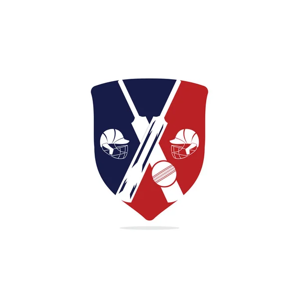 Design Del Logo Vettoriale Del Cricket Team Logo Del Campionato — Vettoriale Stock