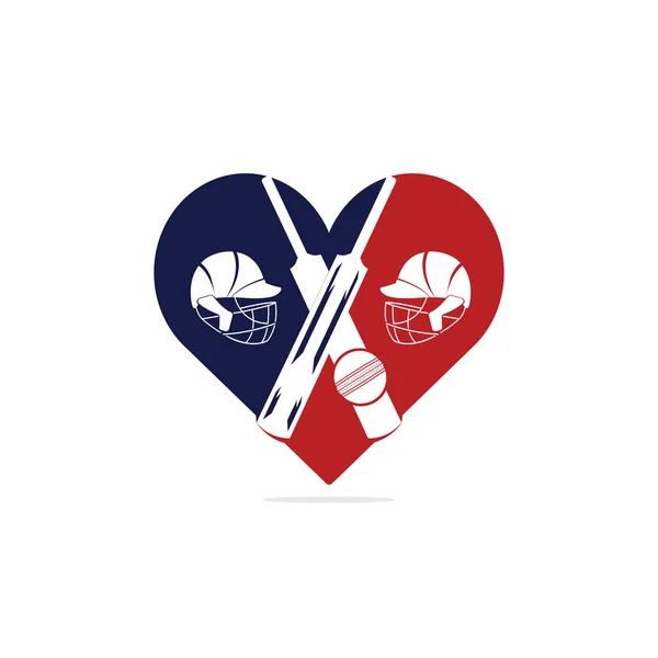 Κρίκετ Αγάπη Διάνυσμα Σχεδιασμό Λογότυπο Λογότυπο Πρωταθλήματος Κρίκετ Μοντέρνο Αθλητικό — Διανυσματικό Αρχείο