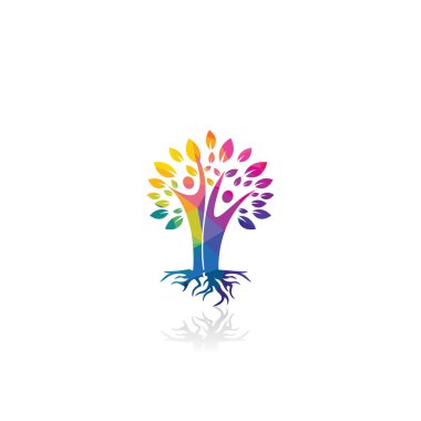 Aile Ağacı ve Kök Logosu Tasarımı. Aile Ağacı Sembol Simgesi Logo Tasarımı