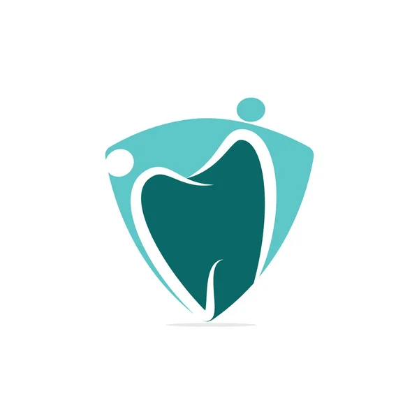 Projeto Logotipo Clínica Médica Odontológica Familiar Abstrato Humano Dente Vetor — Vetor de Stock