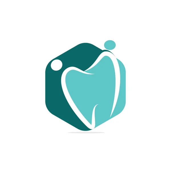 Family Dental Medical Clinic Logo Design Abstract Human Tooth Vector — Stock Vector
