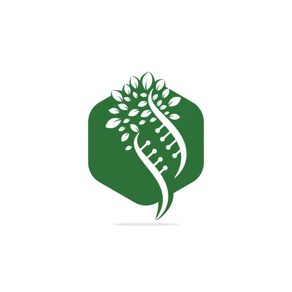 Diseño Del Logotipo Del Vector Del Árbol Del Adn Icono — Vector de stock