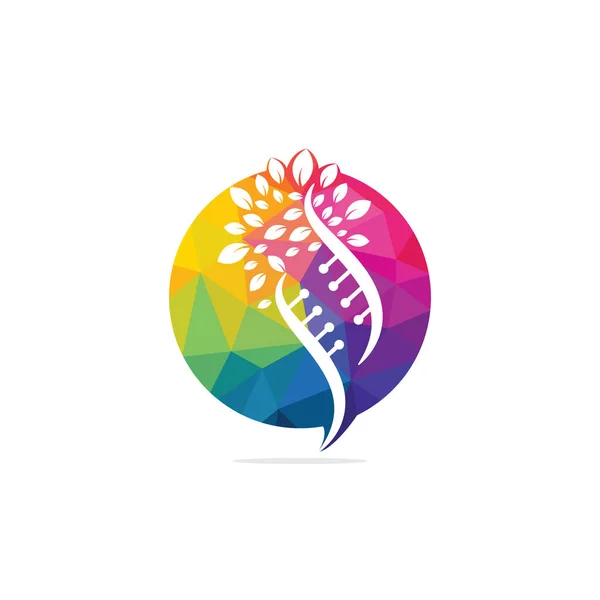 Desenho Logotipo Vetor Árvore Dna Ícone Genético Adn Dna Com — Vetor de Stock