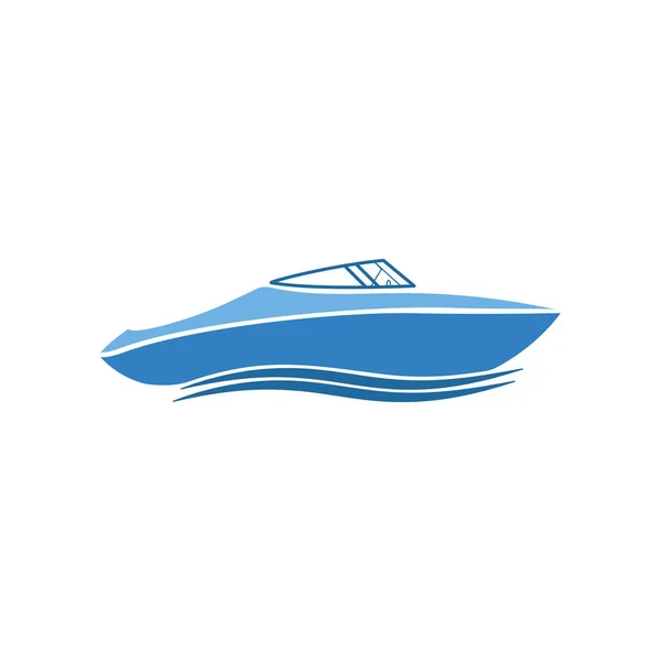 Vela Barco Vetor Logotipo Design Ícone Barco Vela Simbol Ocean — Vetor de Stock
