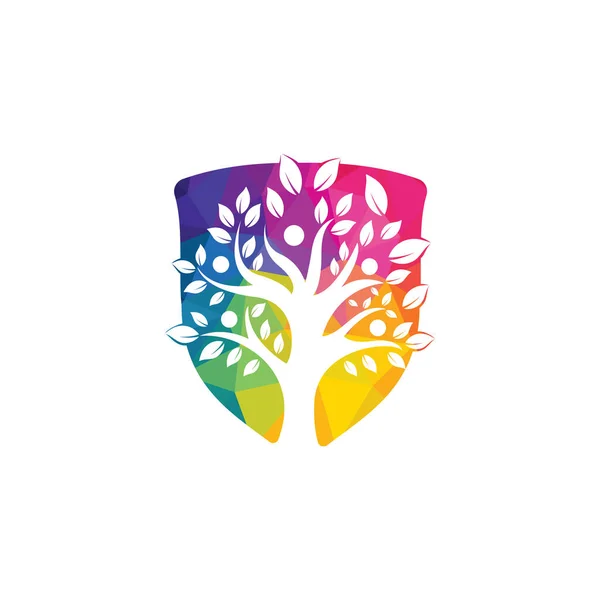 Tree People Logo Healthy People Logo Design Human Life Logo — Stock Vector