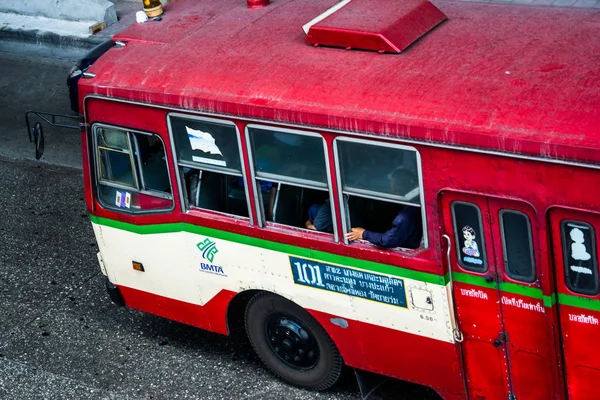 Busverkehr Bangkok City Während Der Hauptverkehrszeit Thailand — Stockfoto