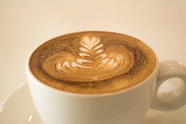 Cappuccino sıcak kahve için zaman rahatla