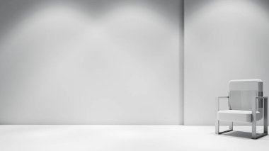 Modern oturma odasının 3D görüntüsü