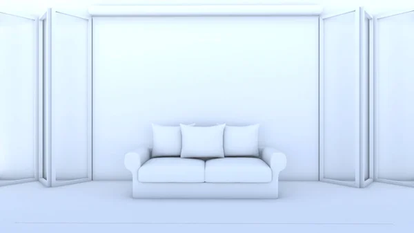 Rendering Living Room Interior Design — Stock Photo, Image