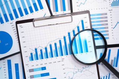 Analiz ve istatistiksel veri toplama. Büyüme çizelgeleri. Birçok iş raporları ve Büyüteç Camı