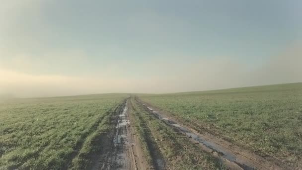 汚れた道路や晴れた日の風景 — ストック動画