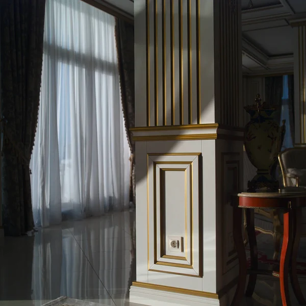 Fragment of luxury interior in classic style, indoor shot