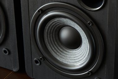 closeup bookshelf hoparlör woofer temel ses için