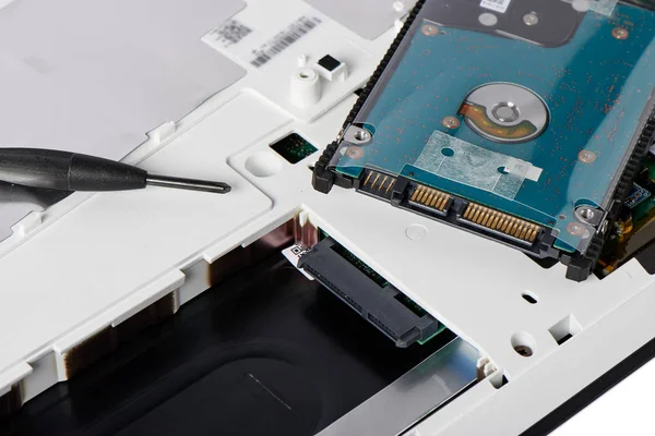 5Inch Hard Disk Drive Aseembly Bracket Sata Slot Access Panel — Stock Photo, Image