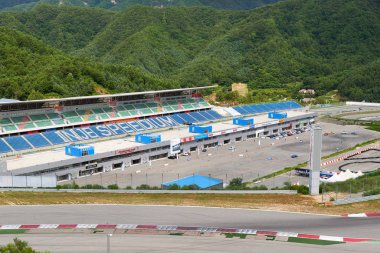 Inje-gun, Kore-07 Ağustos 2018: Inje Speedium, bir motor Inje otomatik tema park adında büyük bir kompleks parçası olan devre yarış.