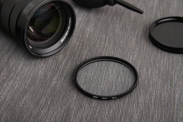 Close Ultraviolet Protect Lens Filter Camera Lens — Stock Photo, Image