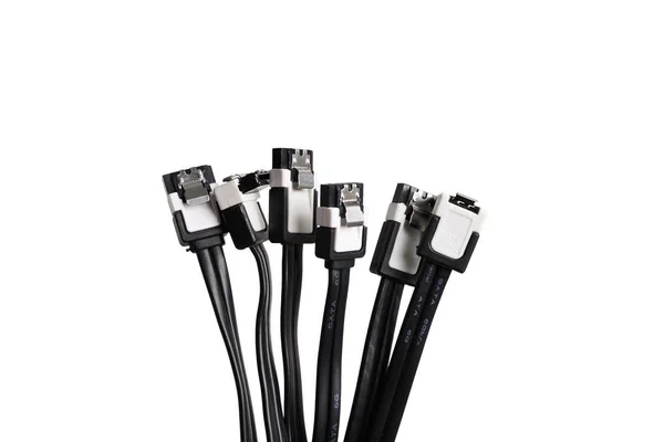 Sata Serial Attachment Serial Ata Cables Computer Bus Interface Connect — Stock Photo, Image