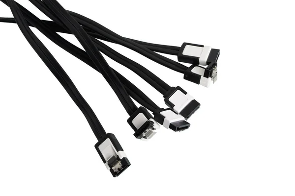 Sata Serial Attachment Serial Ata Cables Computer Bus Interface Connect — Stock Photo, Image