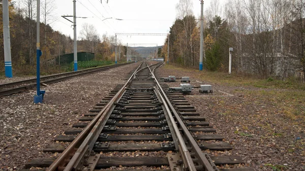 Trein Spoorweg Schakelaar Foto — Stockfoto