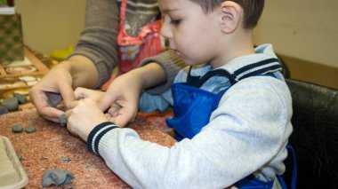 çocukların yaratıcılık kil modelleme