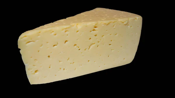 白い背景の上のチーズの部分 — ストック写真