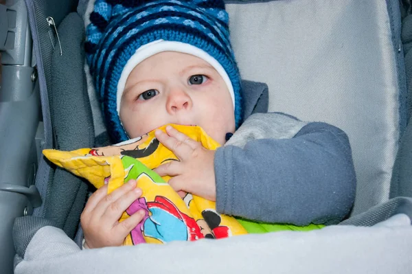 Bambino Nel Passeggino — Foto Stock