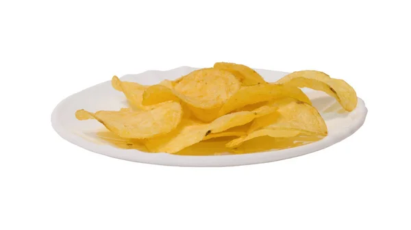 Chips Een Bord — Stockfoto