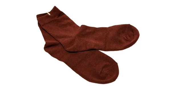 Paire Chaussettes Coton Marron — Photo