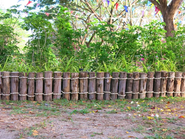 Vieille Clôture Bois Dans Jardin — Photo